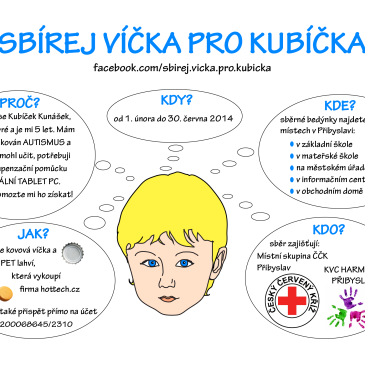 Sbírej víčka pro Kubíčka 1. 2. až 30. 6. 2014