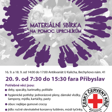 Materiální sbírka na pomoc uprchlíkům 20. 9. 2015